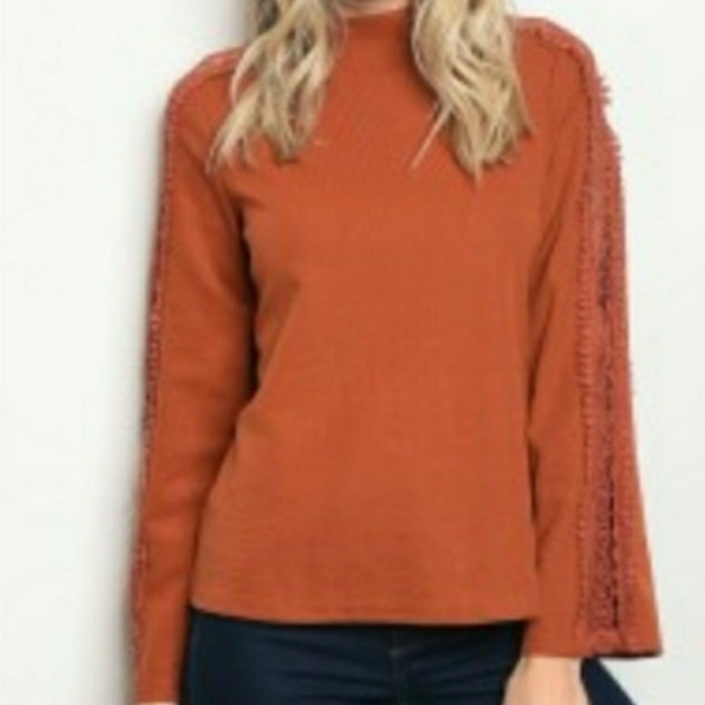 Long Sleeve Orange Top